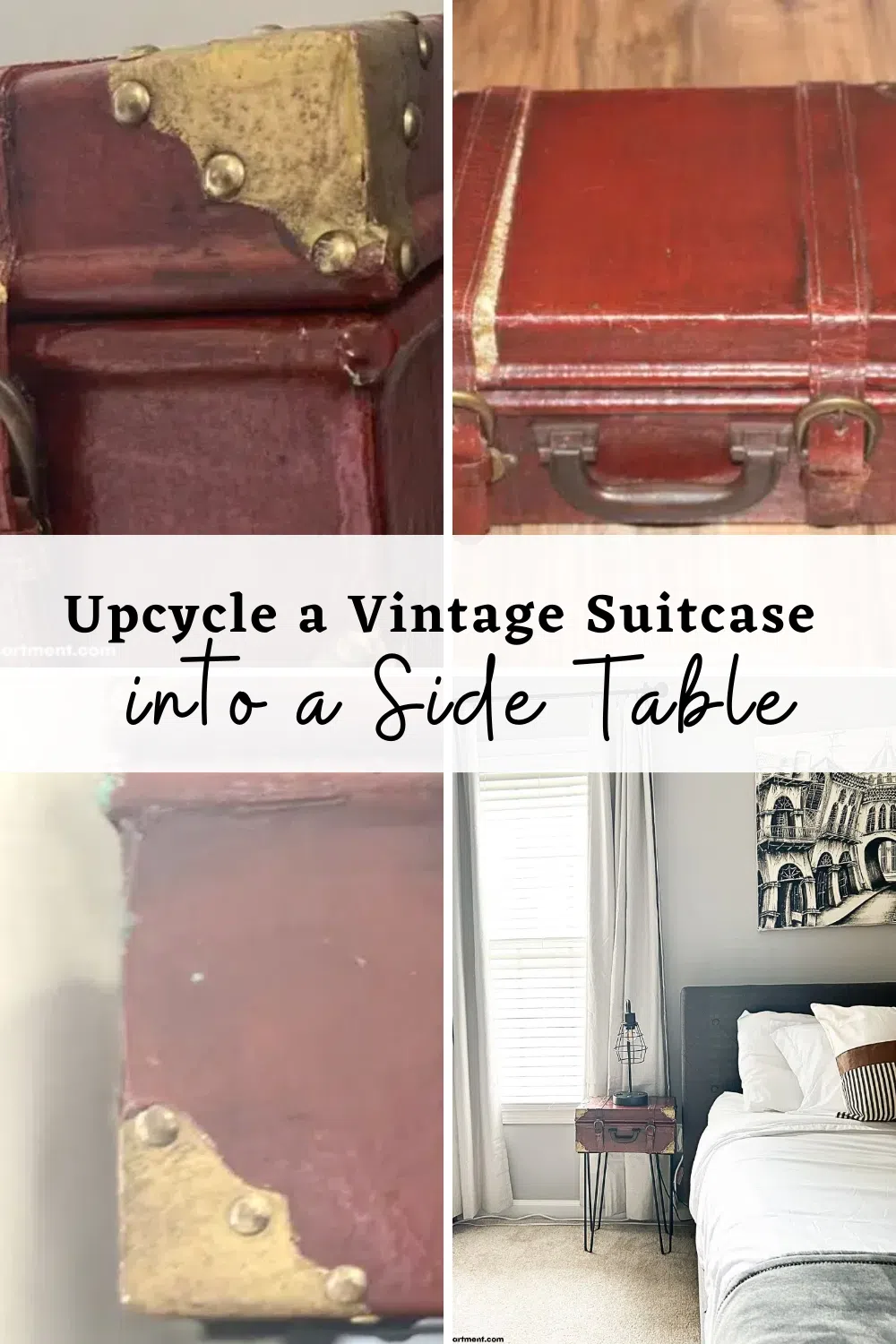 How to Upcycle Vintage Suitcase into a Nightstand