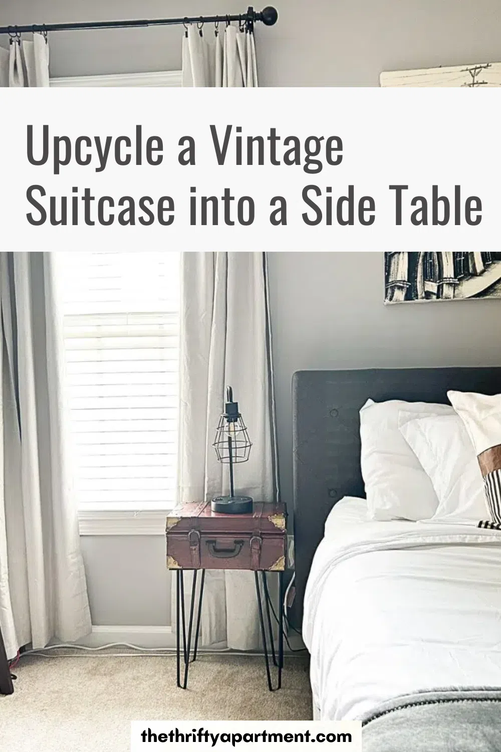 How to Upcycle Vintage Suitcase into a Nightstand