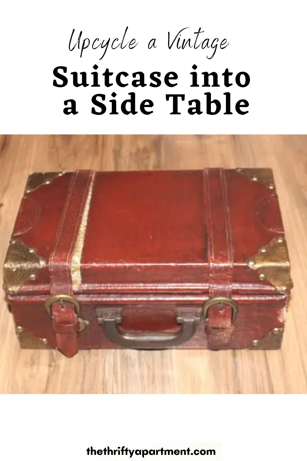 How to Upcycle Vintage Suitcase into a Nightstand