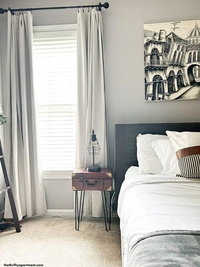 vintage suitcase nightstand