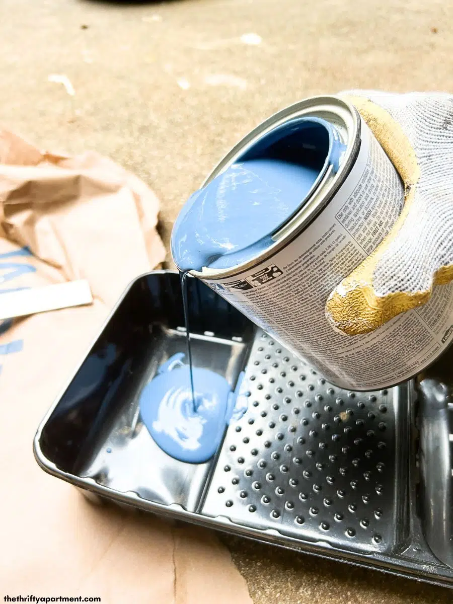 pouring paint
