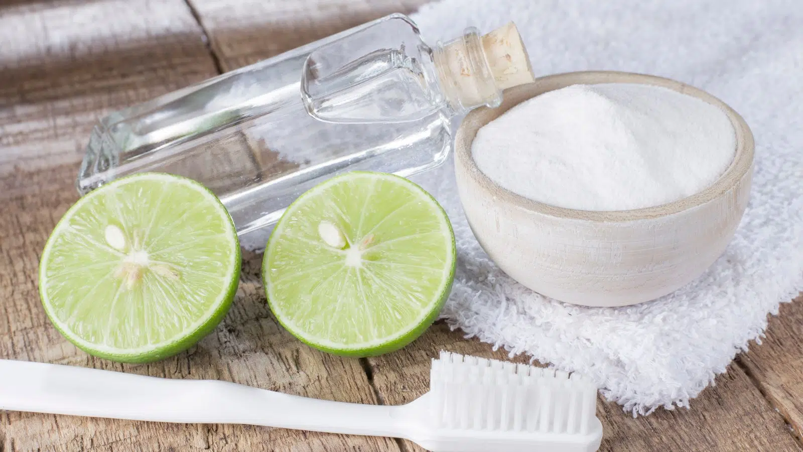 lime, baking soda and vinegar
