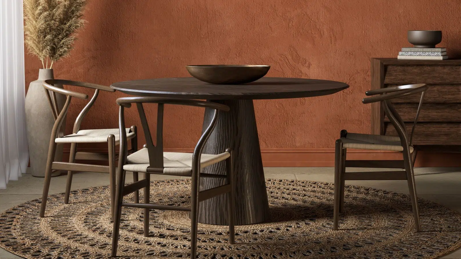 wood furniture with dining room table
