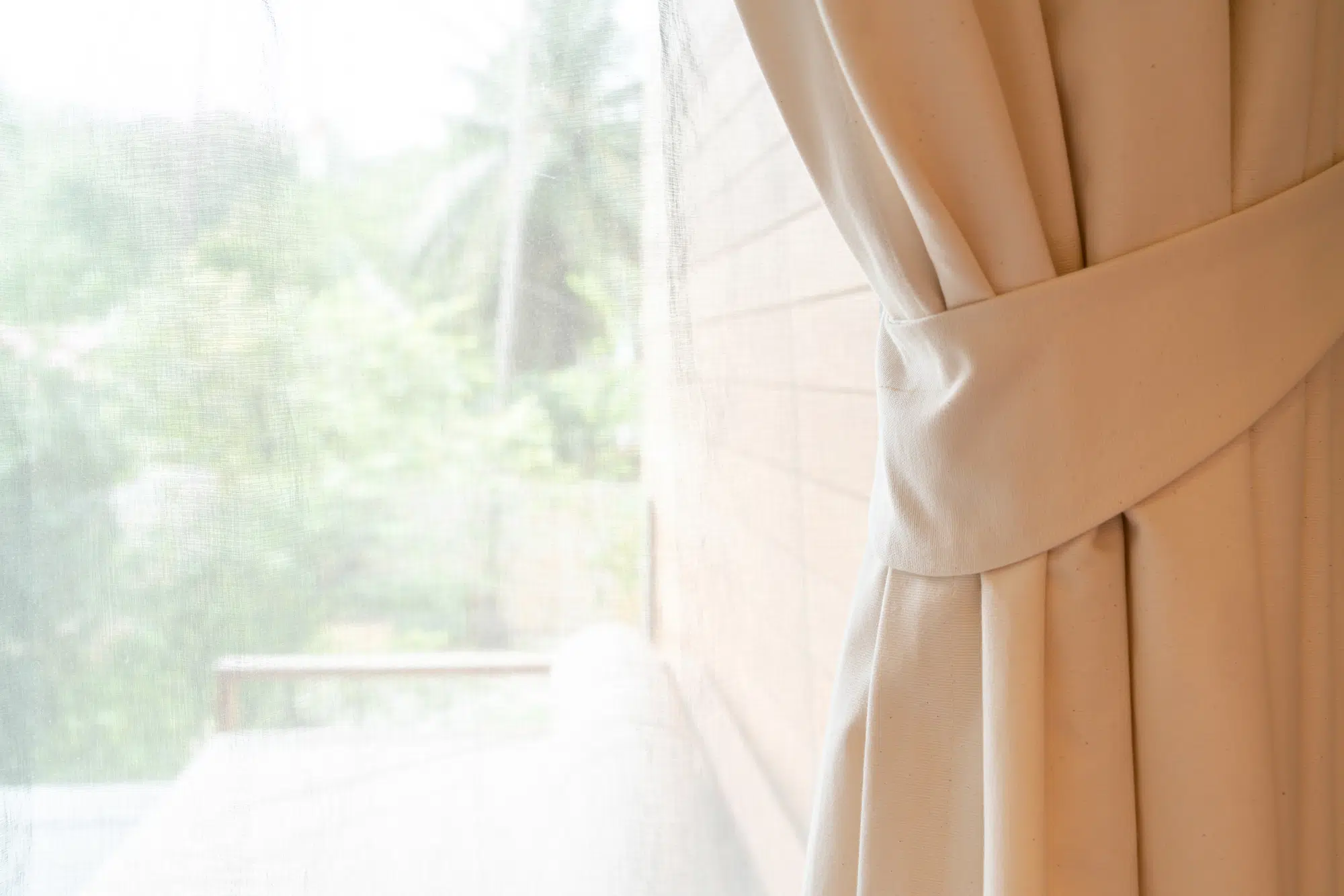 close-up curtain with window