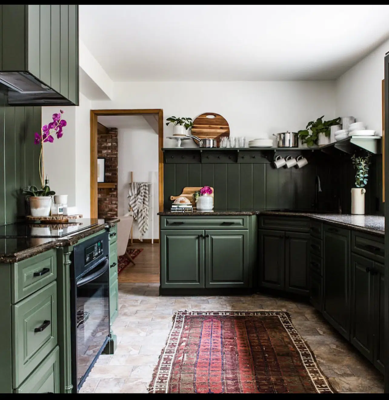 green cabinet makeover 