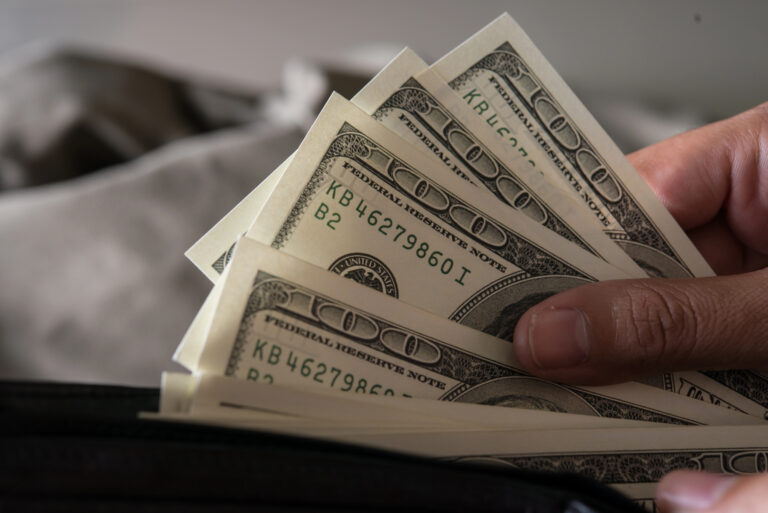 money in hands