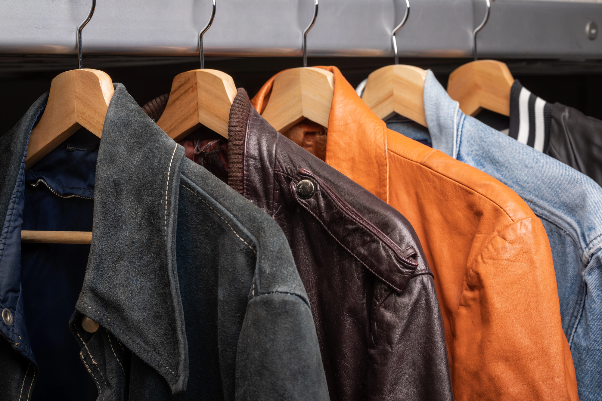leather jackets thrift store