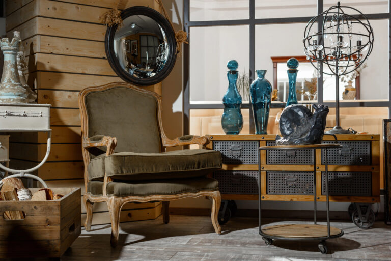 vintage living room with chair