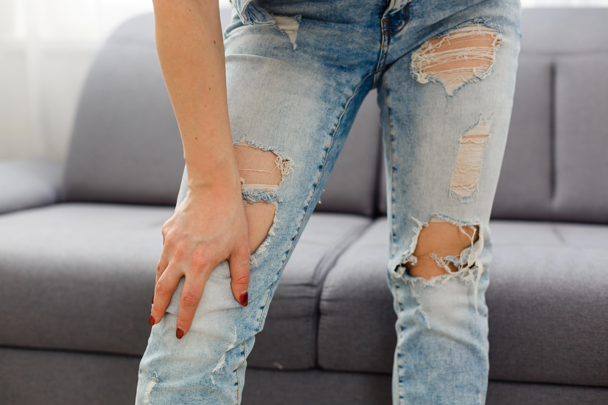 jeans with holes in it