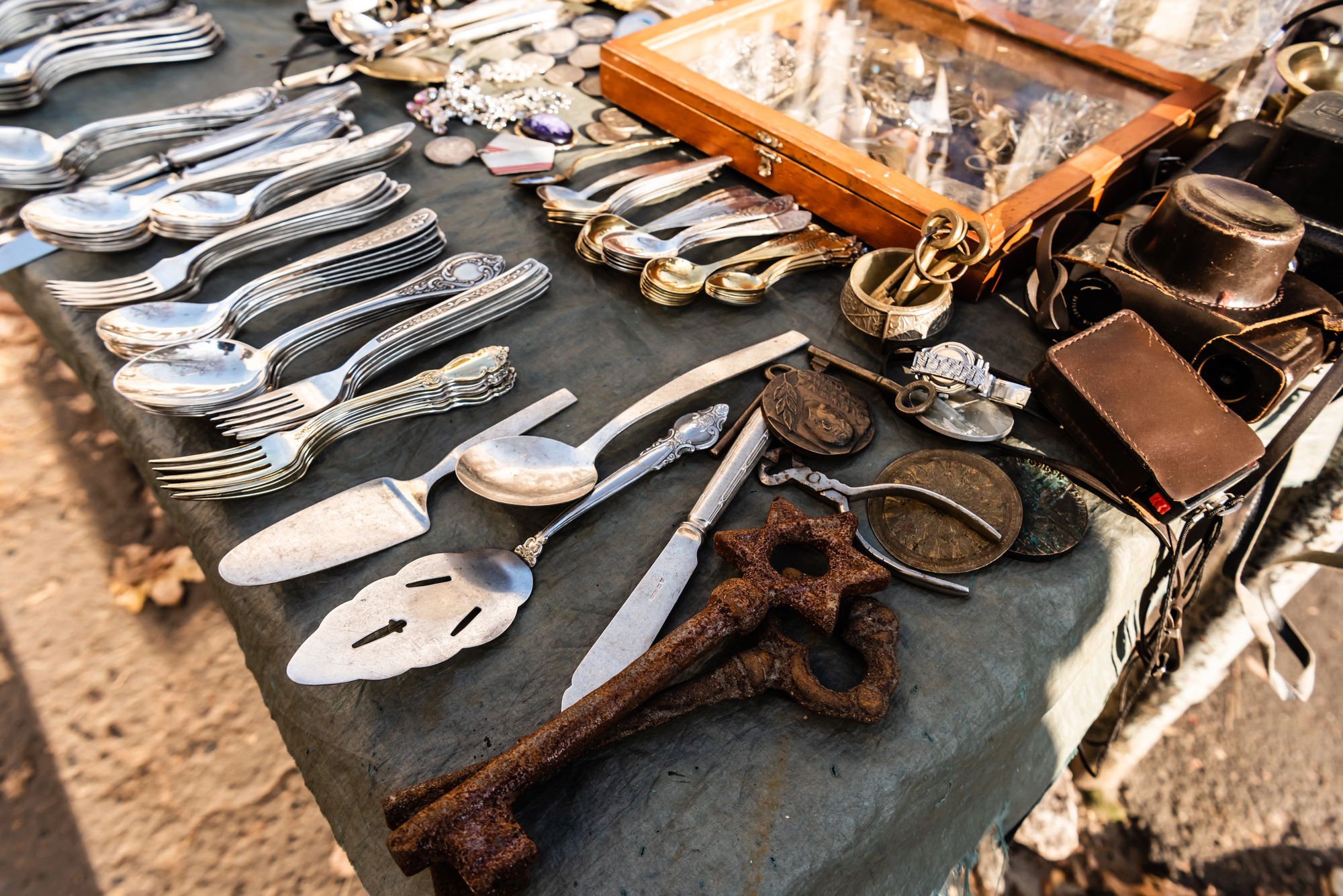 old objects bottles flea market estate sales