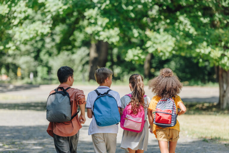 kids walking home