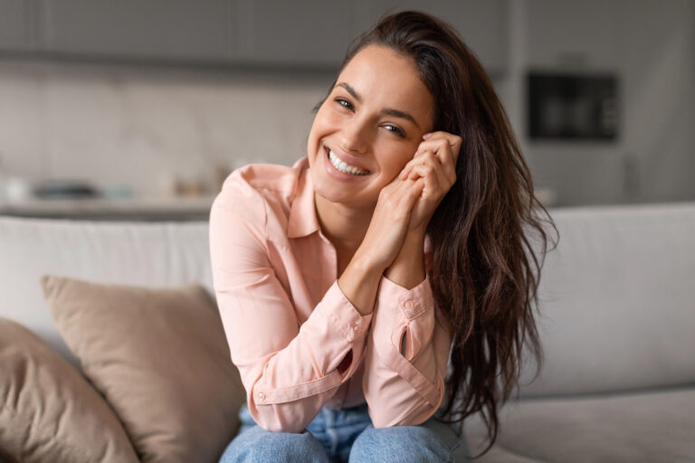cheerful well rested woman