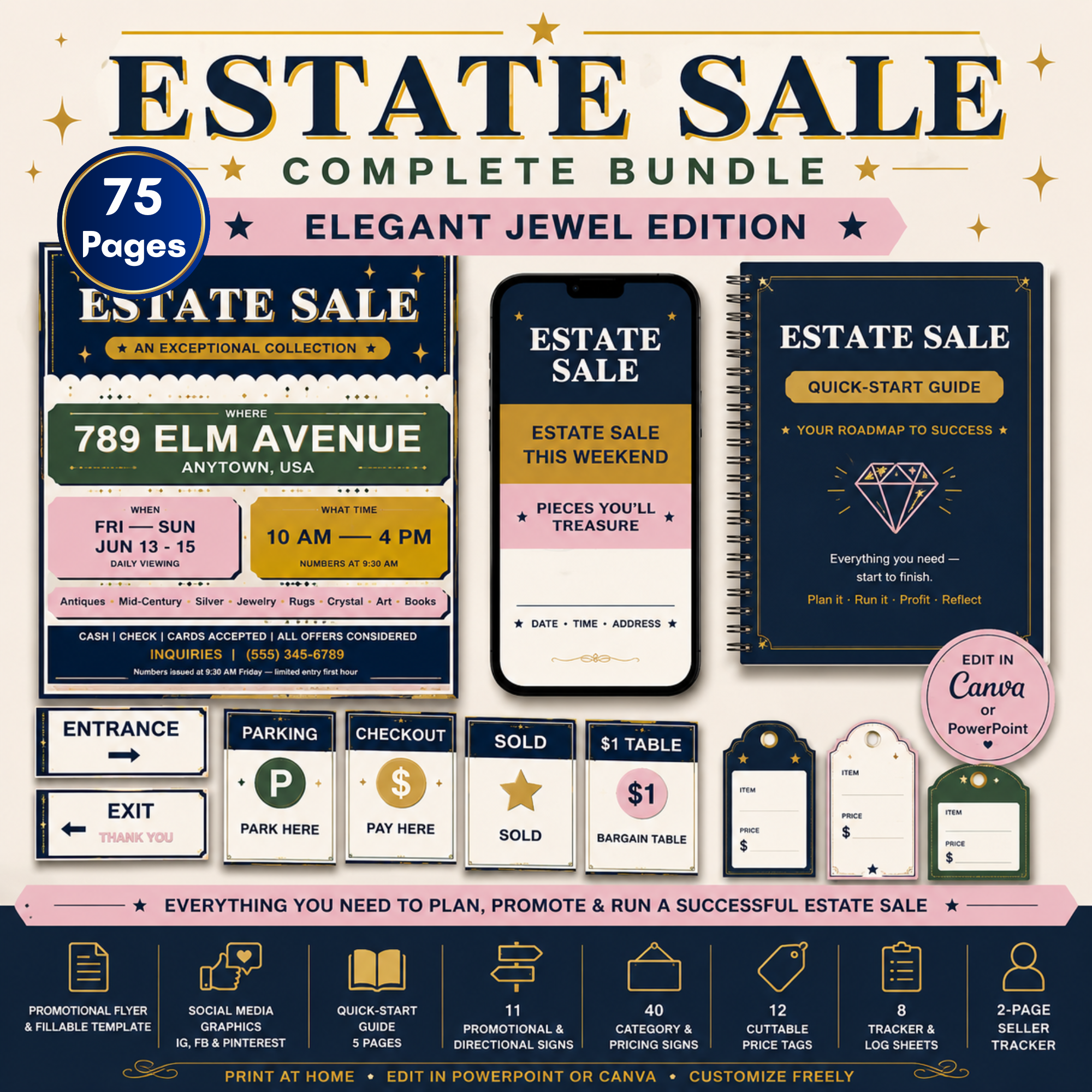 Estate Sale Complete Bundle Printable Kit