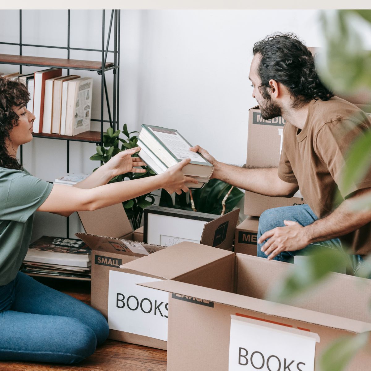 people decluttering