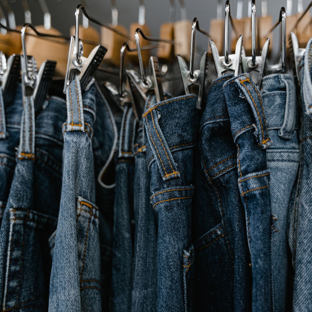 jeans on racks