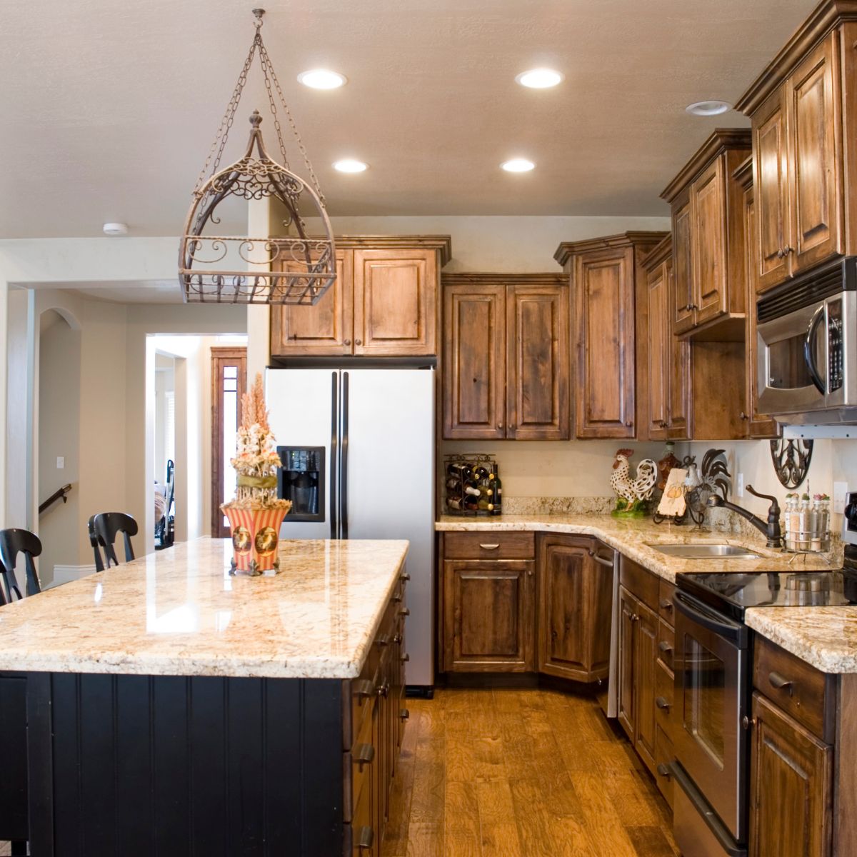 brown cabinets